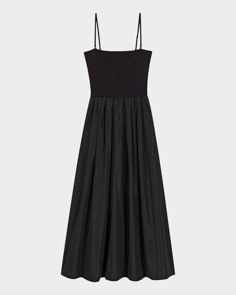 Rabiana Mixed-Media Midi Dress